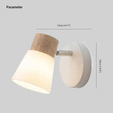 Minimalist Wooden Glass Led Wall Light