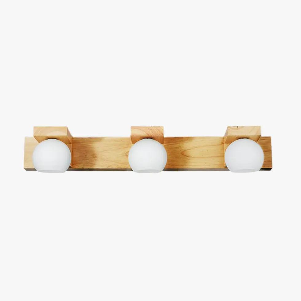 Globe Glass Wooden Shape Mirror Lights - Clowas