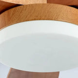 Modern LED Wooden Ceiling Fan Light for Dining Room