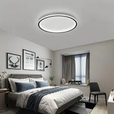 Modern Round Flush Ceiling Light Slim Dimmable for Bedroom