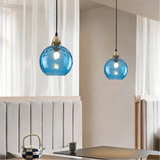 Modern Coloured Glass Pendant Light Dimmable for Dining Room