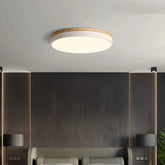 Nordic Round Flush Ceiling Light Dimmable Metal for Bedroom