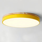 Nordic Round Flush Ceiling Light Dimmable Metal for Bedroom