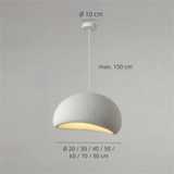Nordic Wabi Sabi Dome Pendant Light Dimmable for Dining Room