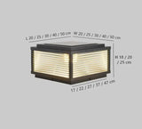 Modern Solar Garden Pillar Light IP65 Glass, Three Colour Temperature