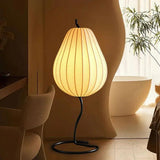 Modern Japanese Silk Pear Floor Lighting Lamp
