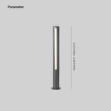 Large Cylinder Led Black Bollard Lights - Clowas