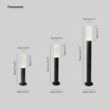 LED Bollard Lights Outdoor Solar Cylindrical