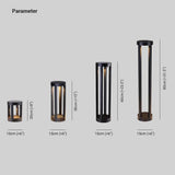 Cylindrical Hollow Black Bollard Lights - Clowas