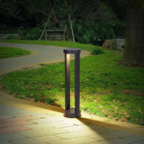 Cylindrical Hollow Black Bollard Lights - Clowas