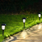 Black Solar Outdoor Bollard Light for Garden