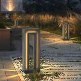 Square Solar-Powered Waterproof Light Bollards