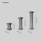 Minimalist Outdoor Bollard Lighting Solar Metal for Garden