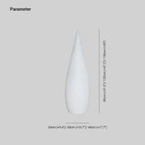 Water Drop White Outdoor Floor Lamp with Solar-Powered