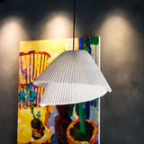 Coral Pleated Simple White Decorative Pendant Light