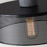 Industrial Black Clear Glass Pendant Light