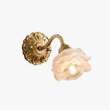 Petal glass Brass Vintage Wall Lights - Clowas