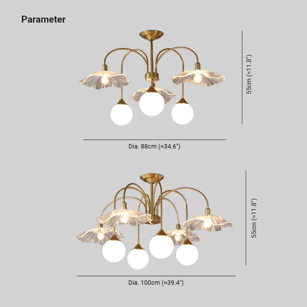 Petal Octopus Gold Modern Chandelier - Clowas