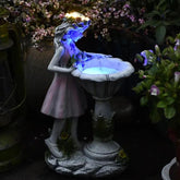 Pink Fairy Girl Garden Outdoor Lights - Clowas