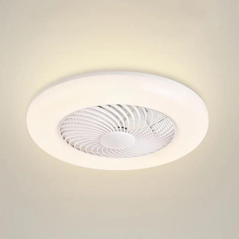 Pink Invisible Modern Ceiling Fan with Light - Clowas