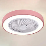 Pink Mute Modern Ceiling Fan with Light - Clowas