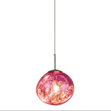 Modern Lava Glass Pendant Light for Dining Room, Height Adjustable