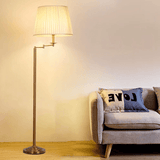 Pleated Fabric Bent Design Floor Lamp - Clowas