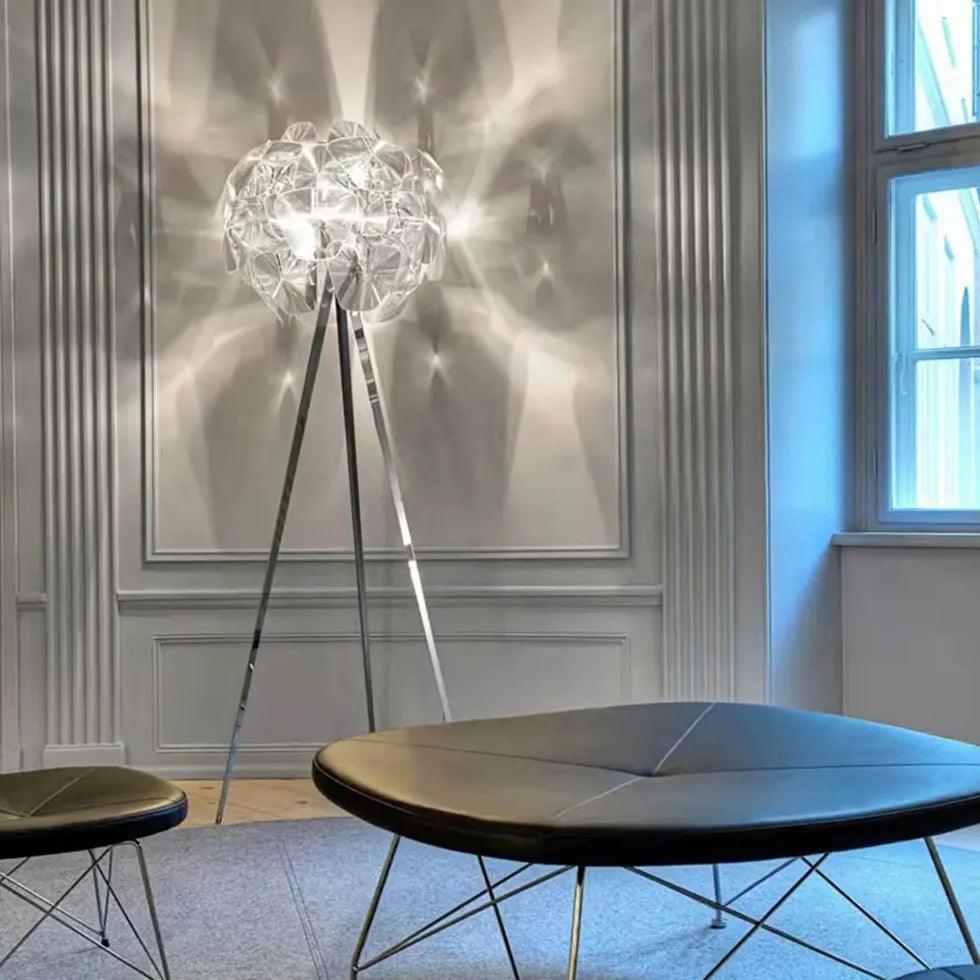 PMMA Spherical Decorative Tripod Floor Lamp - Clowas
