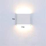 Black Rectangular Waterproof LED Outdoor Wall Light
