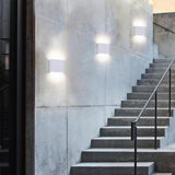 Black Rectangular Waterproof LED Outdoor Wall Light