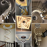 Nordic Rectangular Staircase Chandelier for Hallway