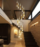 Nordic Rectangular Staircase Chandelier for Hallway