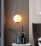 Nordic Milk White Glass Round Pendant Light