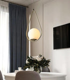 Nordic Milk White Glass Round Pendant Light