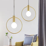 Nordic Milk White Glass Round Pendant Light