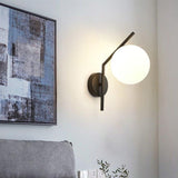 Nordic Glass Round Wall Lights for Bedside