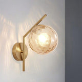 Modern Globe Glass Wall Light Dimmable for Bedroom
