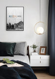 Nordic Milk White Glass Round Pendant Light