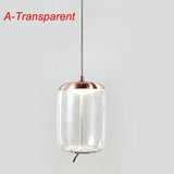 Post Modern Jute Rope Multi Light Glass Pendant