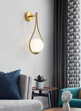 Nordic Luxury Gold Iron Rotatable Wall Light for Bedroom