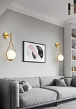 Nordic Luxury Gold Iron Rotatable Wall Light for Bedroom