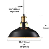 Vintage Industrial Style Lid Pendant Lighting