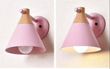 Wooden Macaron Wall Light for Bedroom