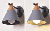 Wooden Macaron Wall Light for Bedroom