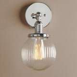 Metal Texture Glass Ball Design Wall Lamp