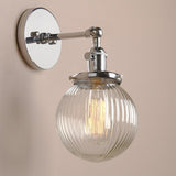 Metal Texture Glass Ball Design Wall Lamp