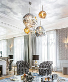 Modern Acrylic Lava Pendant Light Over Dining Table