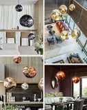 Modern Acrylic Lava Pendant Light Over Dining Table