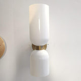 Brass and Glass Up and Down Wall Lighting
