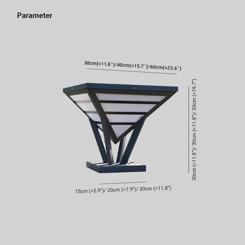 Pyramid Shape Led Outdoor Pillar Lights - Clowas